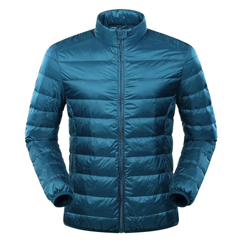 Wavlynn Leon men's ultra-light down jacket windproof full-zip cold weather outdoor casual wear