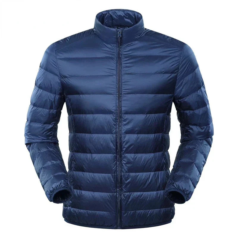 Wavlynn Leon men's ultra-light down jacket windproof full-zip cold weather outdoor casual wear