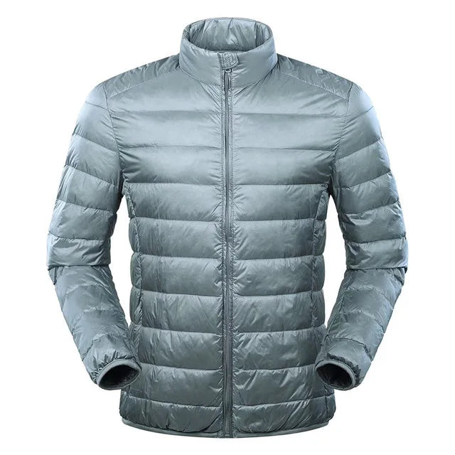 Wavlynn Leon men's ultra-light down jacket windproof full-zip cold weather outdoor casual wear