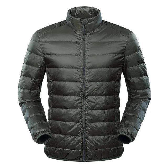 Wavlynn Leon men's ultra-light down jacket windproof full-zip cold weather outdoor casual wear