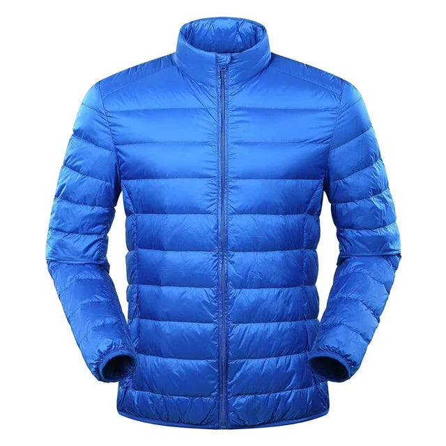 Wavlynn Leon men's ultra-light down jacket windproof full-zip cold weather outdoor casual wear