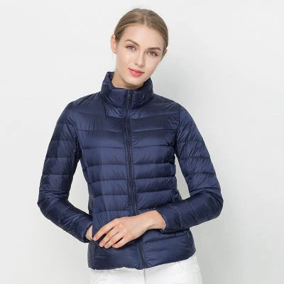 Wavlynn women's ultralight down jacket slim silhouette packable insulation for travel and everyday wear