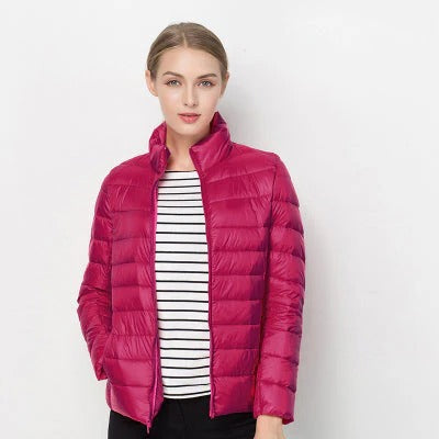 Wavlynn women's lightweight down jacket ultra-light insulation slim silhouette travel-ready everyday layer