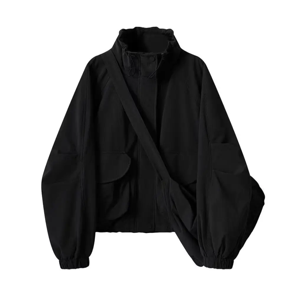 Lily loose-fit windbreaker jacket retro workwear style, casual sporty design for autumn winter