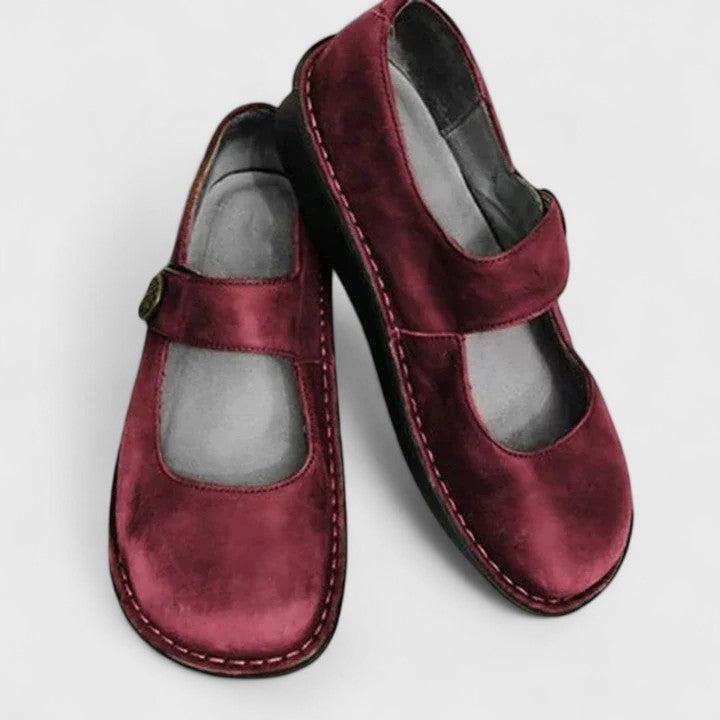Women's comfort slip-on shoes in neutral tones with cushioned comfort support and classic silhouette