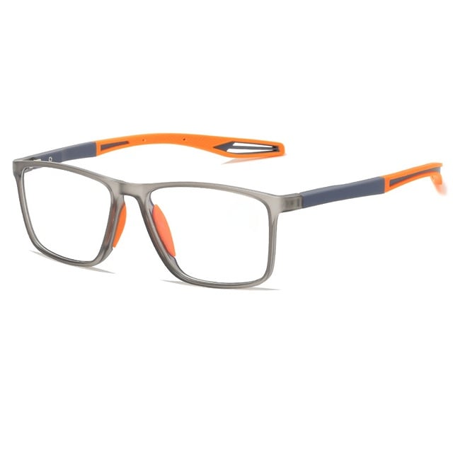 Freddie two-tone rectangular reading glasses ultralight multifocal design textured grip for men