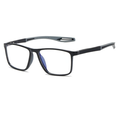 Freddie two-tone rectangular reading glasses ultralight multifocal textured grip men's eyewear
