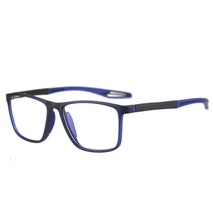 Freddie two-tone rectangular reading glasses ultralight multifocal design textured grip for men
