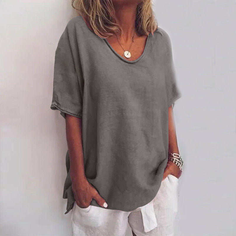 Kathleen loose blouse lightweight breathable fabric relaxed fit everyday elegant style