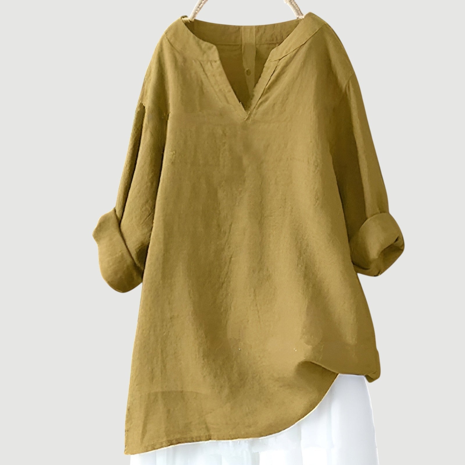 Nicole relaxed-fit airy top in lightweight fabric with breezy open design for effortless warm-weather style