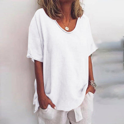 Kathleen loose blouse breathable lightweight fabric relaxed fit effortless everyday elegant style