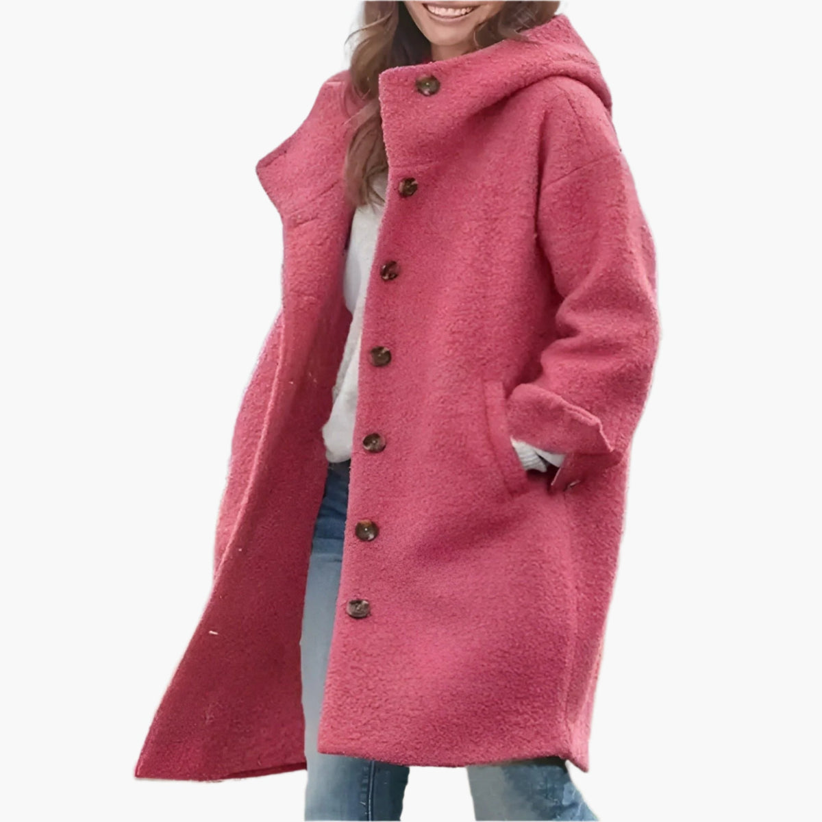Women's relaxed fit long winter coat oversized silhouette cozy everyday warmth modern style