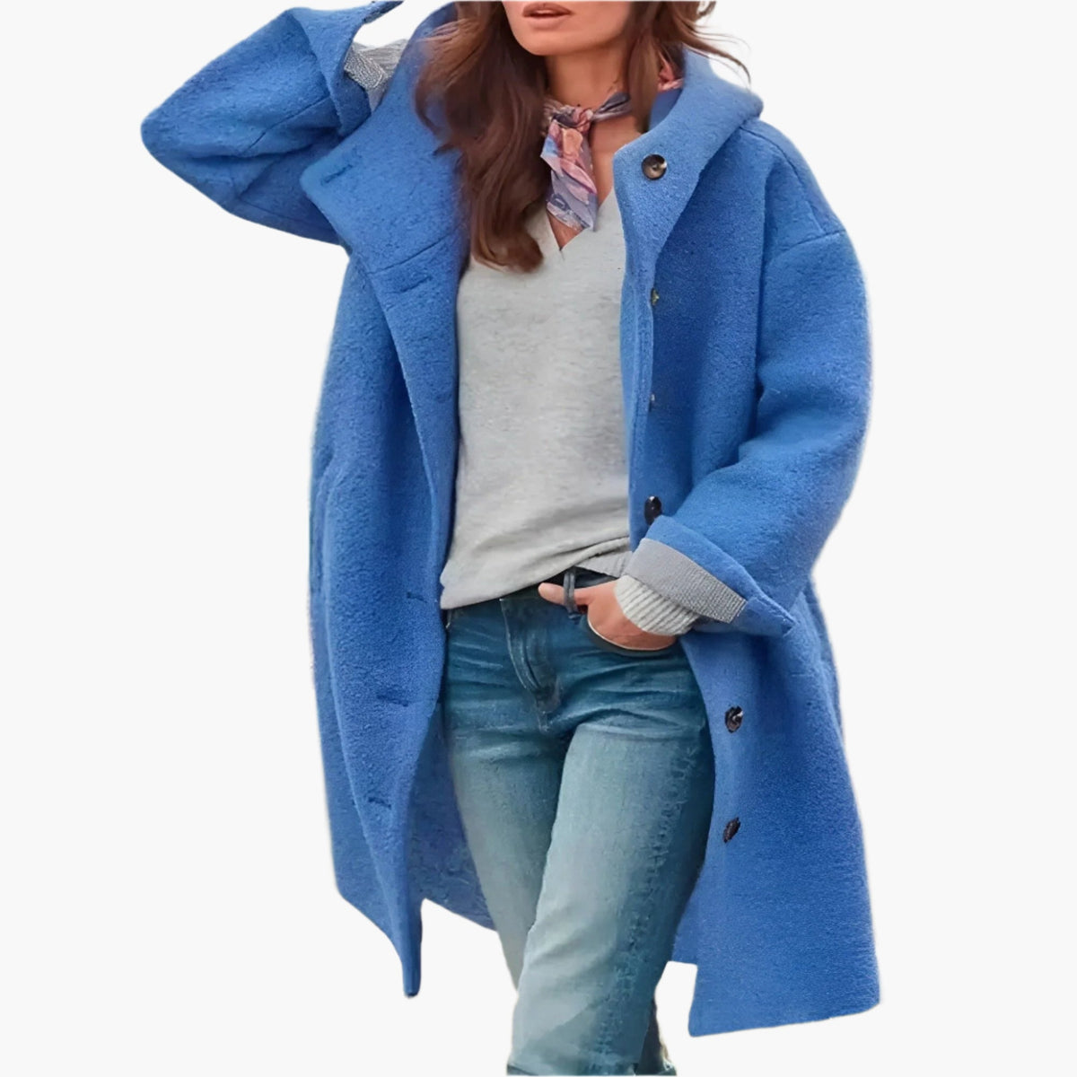 Women's relaxed fit long winter coat cozy oversized silhouette for everyday warmth