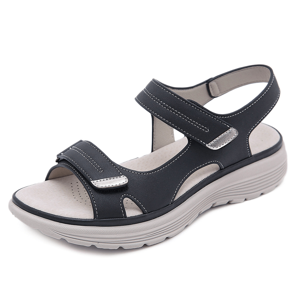 Women's comfort adjustable sandals with contoured support, cushioned footbed, and sleek contemporary design