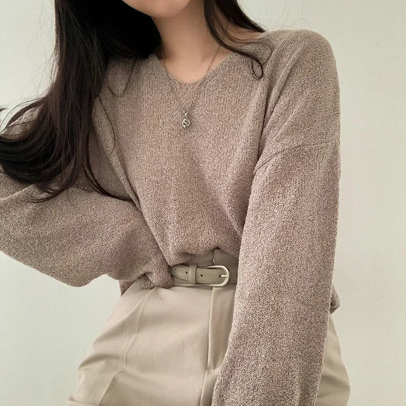 Women's elegant knit cardigan timeless layering essential with classic sophisticated design