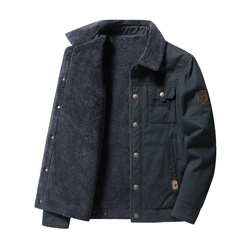 Mason men's winter jacket wool-lined thick outer shell warm outerwear for snowy cold days