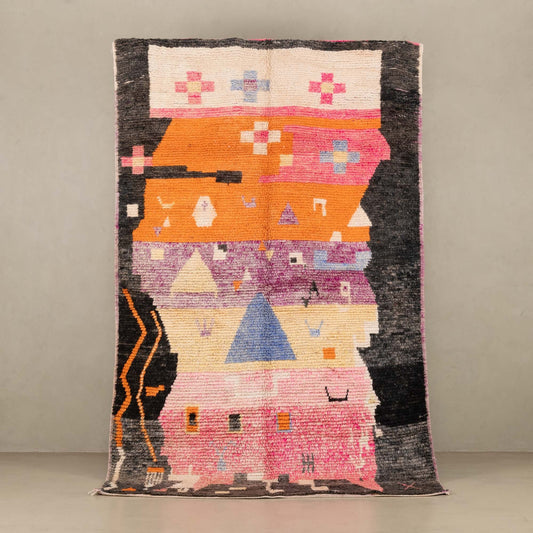 Meryama - vintage boujad rug - Wavlynn