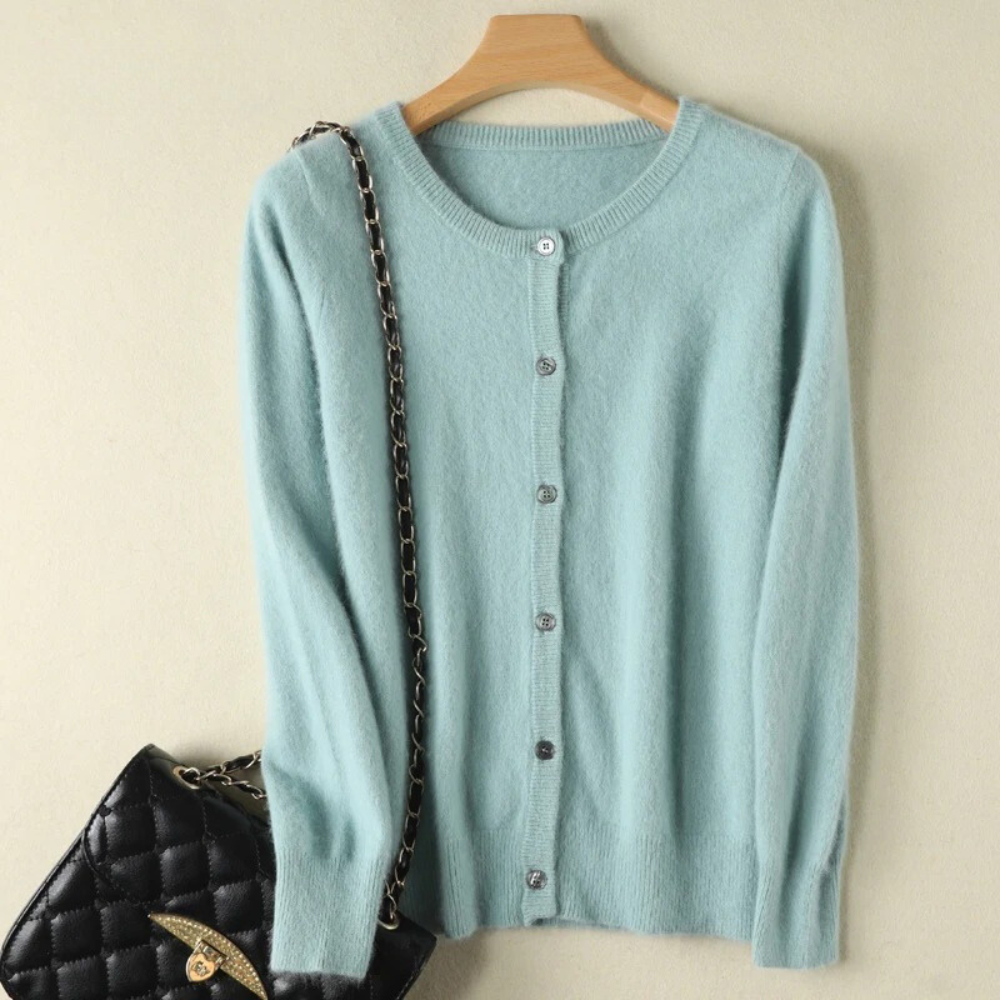 Clara Mink Cashmere Cardigan Soft Luxurious Warmth for Everyday Elegant Comfort Cozy