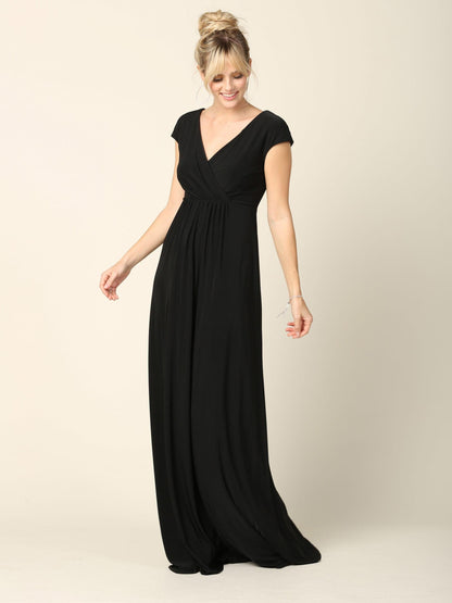 Mother of the Bride V Neck Long Formal  Dress Sale - Wavlynn