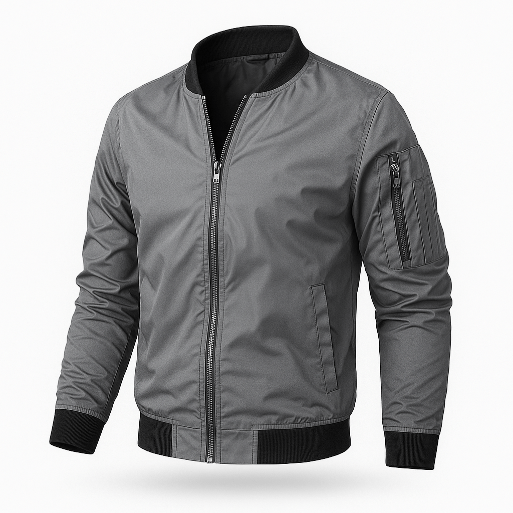 Wavlynn Xavier men lightweight bomber jacket zip front classic silhouette versatile layering piece