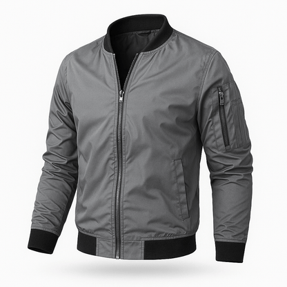 Wavlynn Xavier men lightweight bomber jacket zip front classic silhouette versatile layering piece