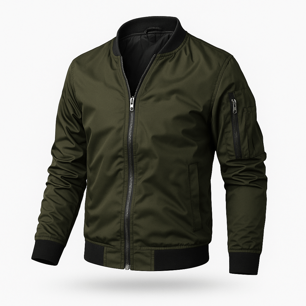 Wavlynn Xavier men lightweight bomber jacket zip front classic silhouette versatile layering piece