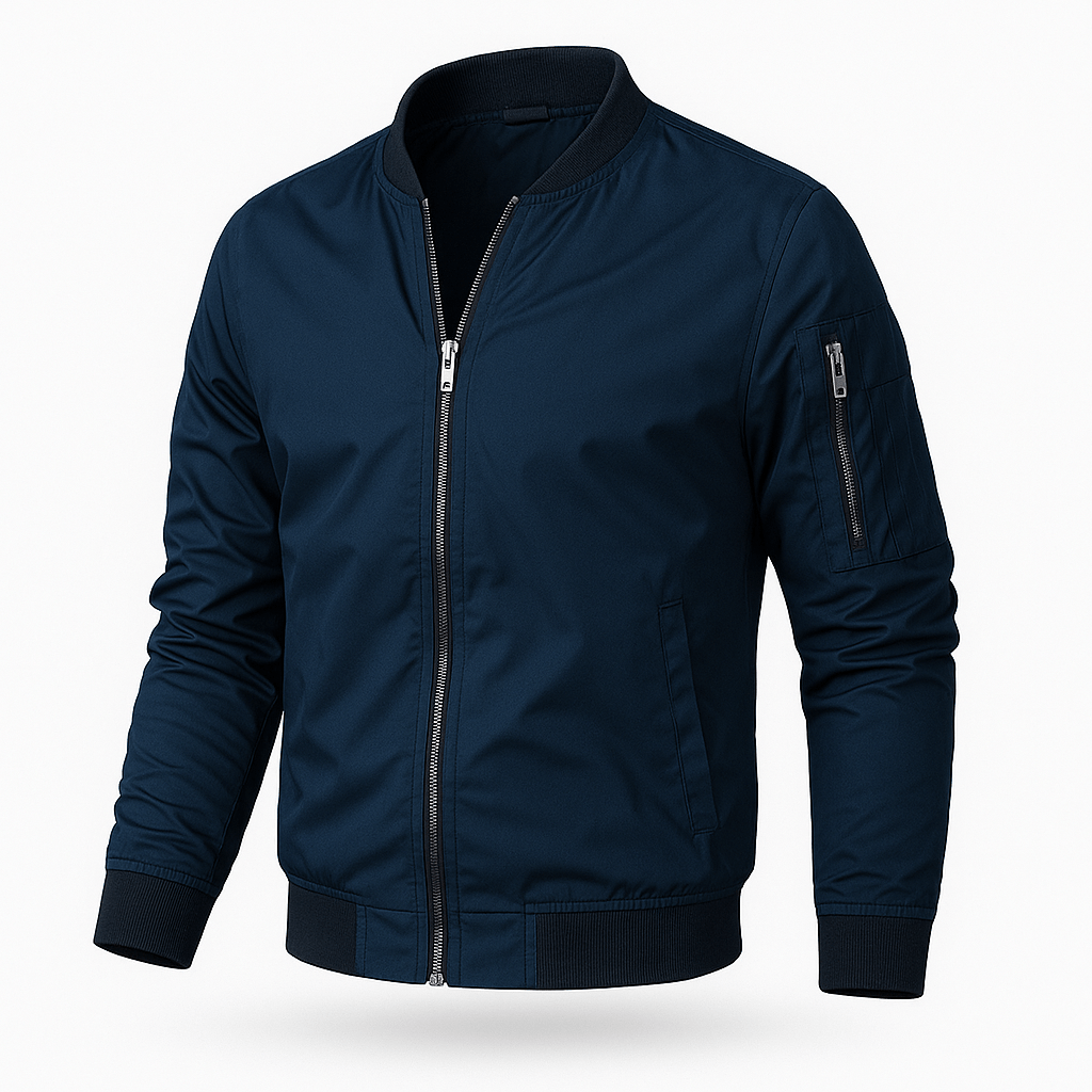 Wavlynn Xavier men lightweight bomber jacket zip front classic silhouette all-season layering piece