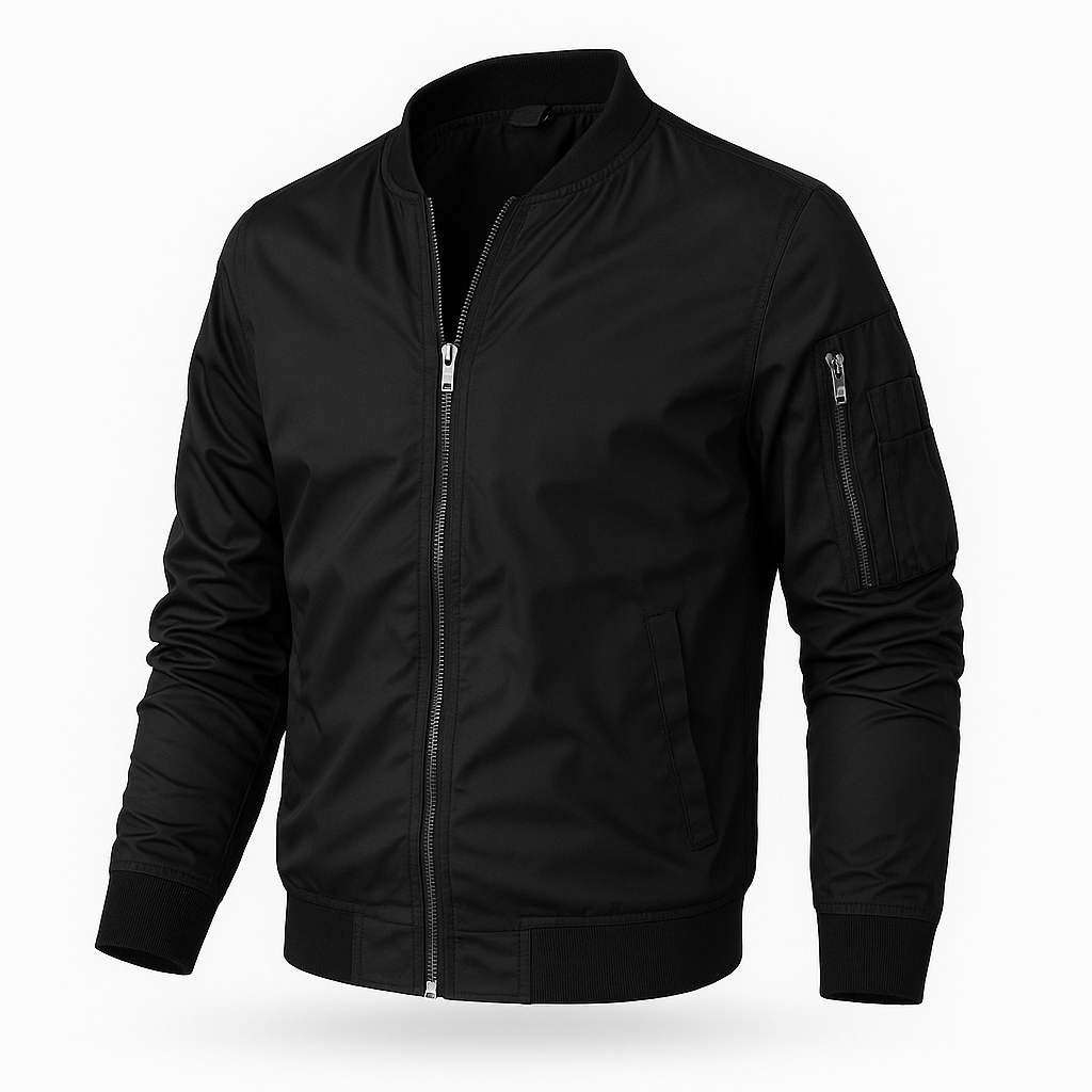 Wavlynn Xavier men lightweight bomber jacket zip front classic silhouette seasonal layering piece