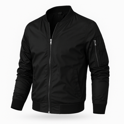 Wavlynn Xavier men lightweight bomber jacket zip front classic silhouette seasonal layering piece