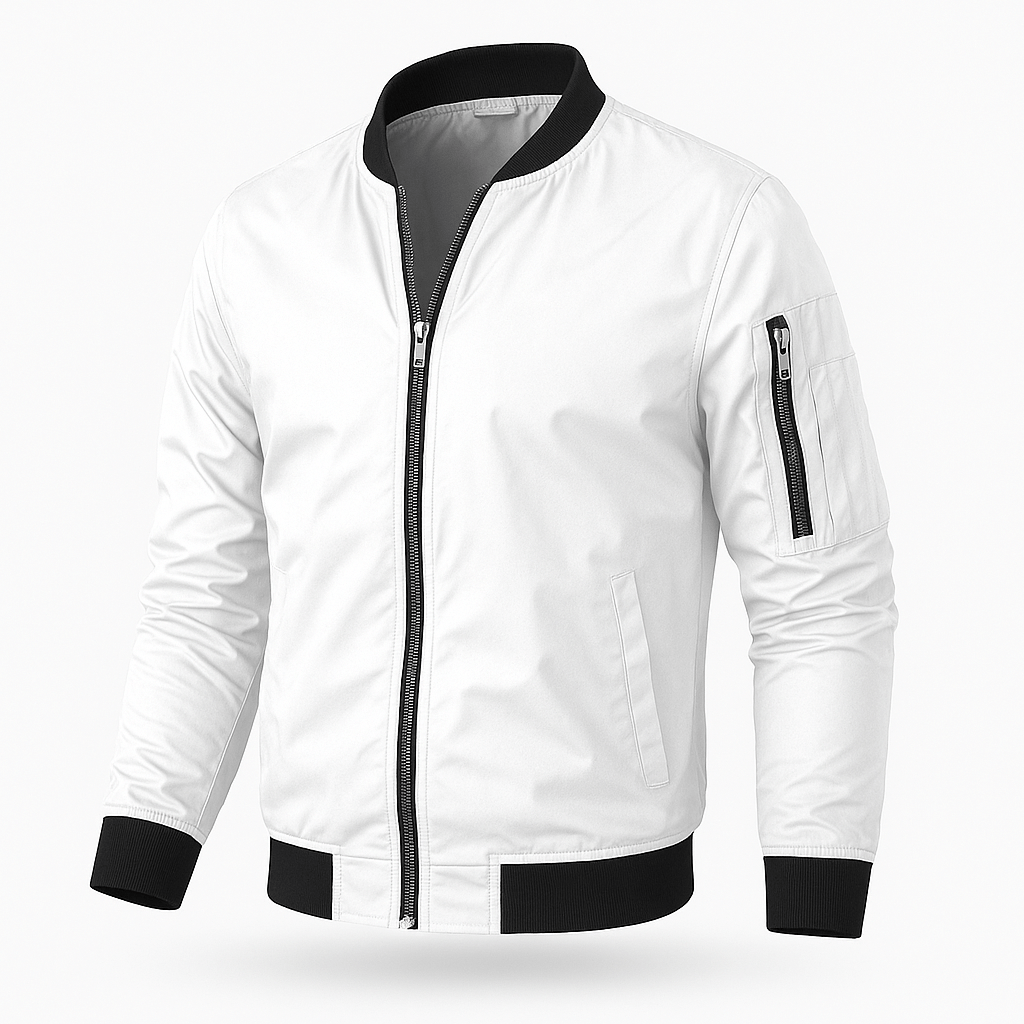 Wavlynn Xavier men's lightweight bomber jacket zip front classic silhouette seasonal layering piece