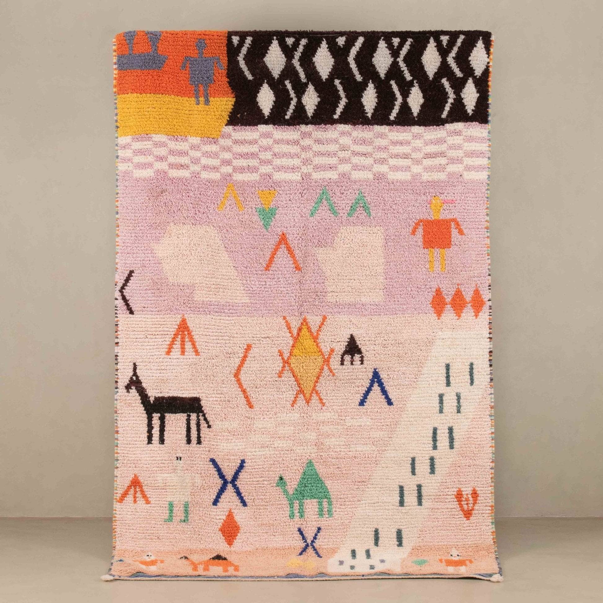 Nîma - vintage boujad rug - Wavlynn