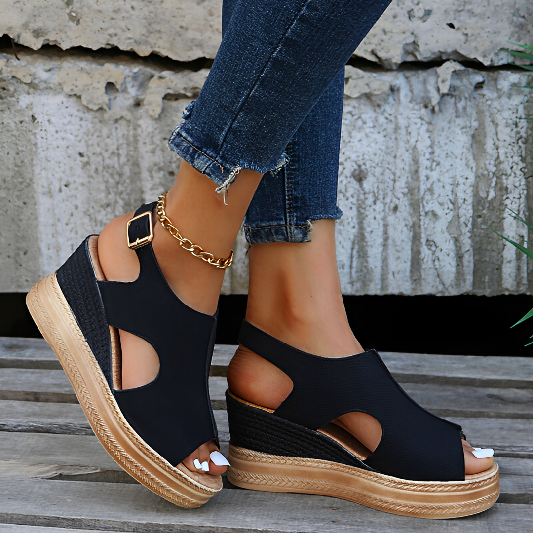 Women's Emerson comfort comfort support sandals in neutral tones with cushioned footbed and elegant strap design