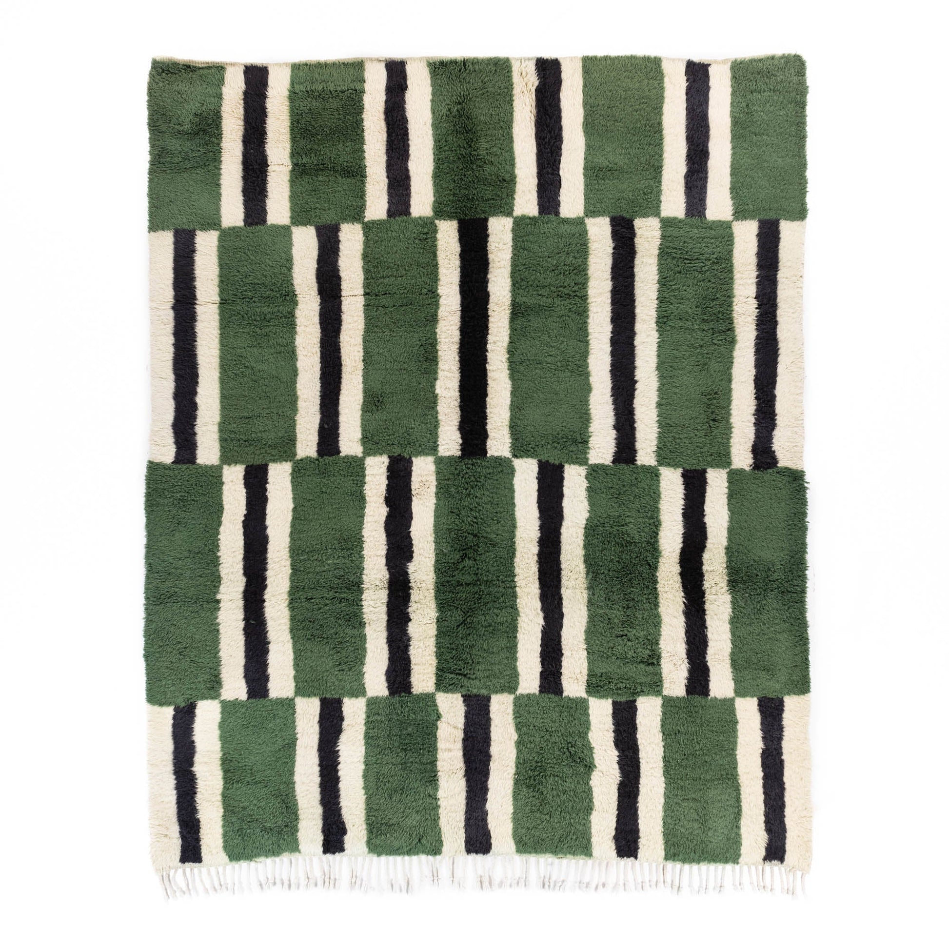 Parallel Pulse - Luxury Shag Moroccan Rug - Wavlynn