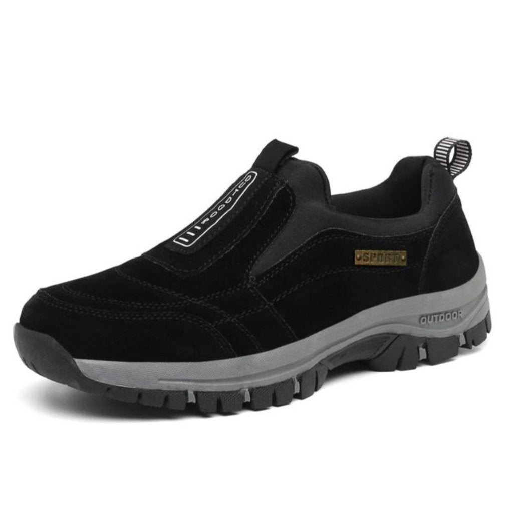 Men's Outdoor Slip On Shoes With Suede Upper And Non Slip Rubber Sole Durable Comfortable Everyday Wear