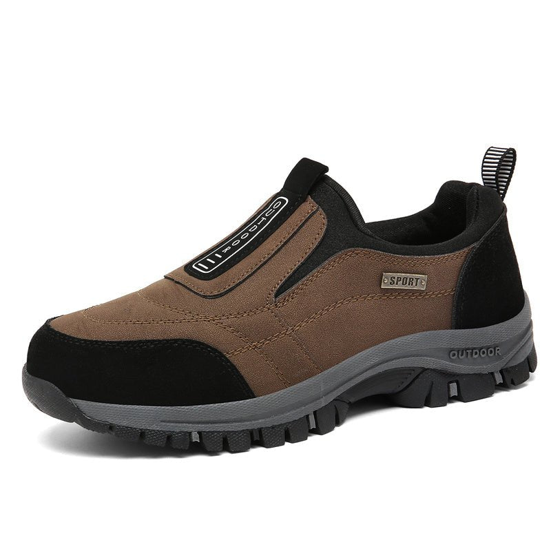 Men's Outdoor Slip On Shoes With Suede Upper And Non Slip Rubber Sole Durable Comfortable Everyday Wear