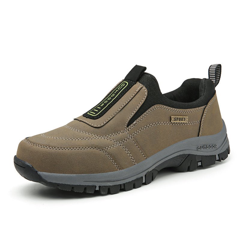 Men's Outdoor Slip On Shoes With Suede Upper And Non Slip Rubber Sole Durable Comfortable Everyday Wear