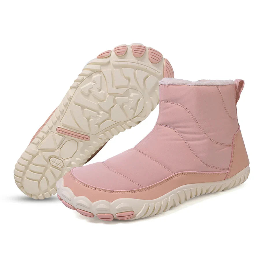 Unisex winter barefoot boots lightweight non-slip warm outsole for hiking and outdoor cold weather