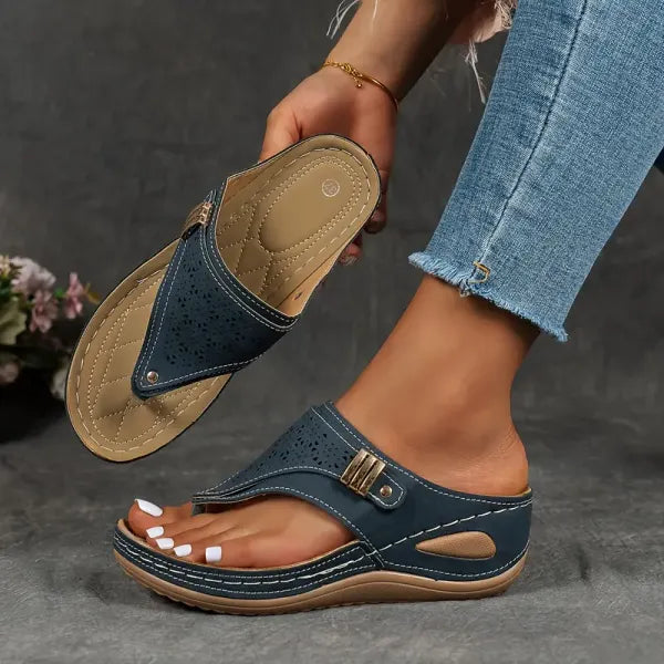 Women's comfort cushioned sandals with contoured footbed, secure straps, and supportive sole design
