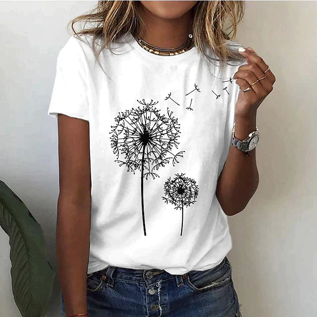 White classic crew neck summer tee with lightweight breathable fabric and relaxed everyday fit