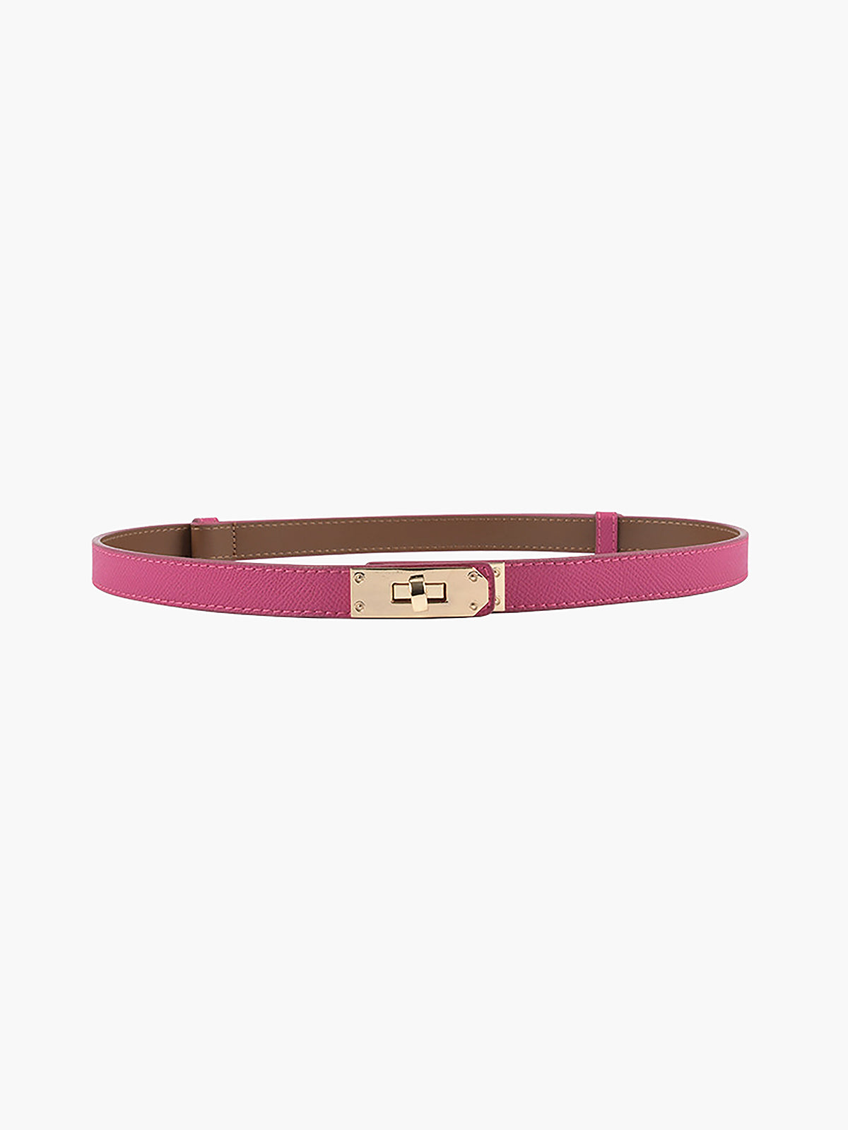 Rays adjustable faux leather belt in neutral tone with slim 0.7-inch width and regular fit