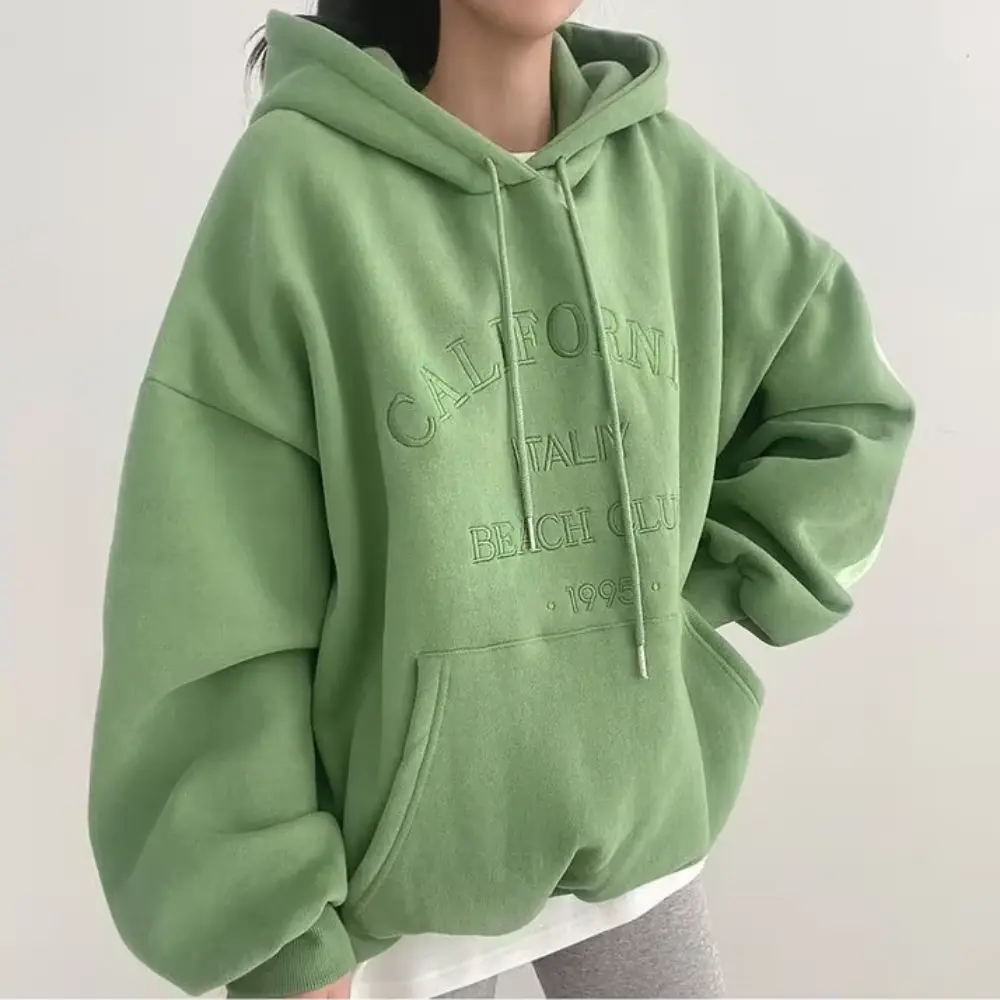 Sabrina fleece-lined hoodie in a loose fit with cozy interior lining for extra warmth