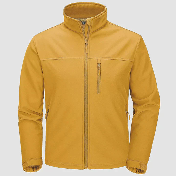 Men's navy blue winter jacket full-zip closure multiple pockets insulated lightweight everyday style