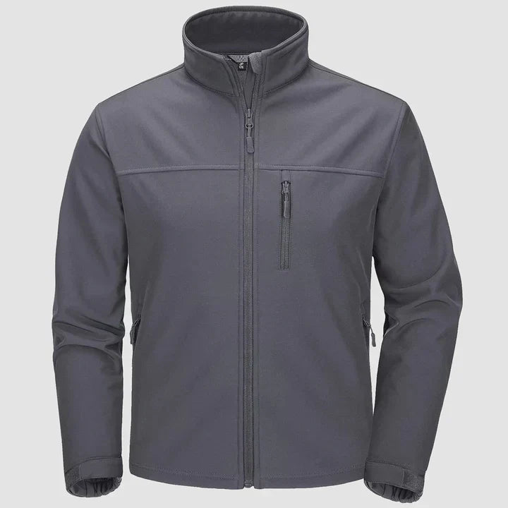 Men's navy blue winter jacket full-zip closure multiple pockets insulated everyday style