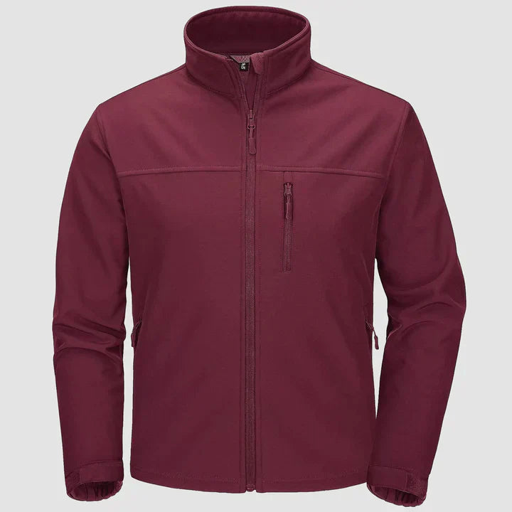 Men's dark winter jacket full-zip closure multiple pockets insulated slim-fit everyday style