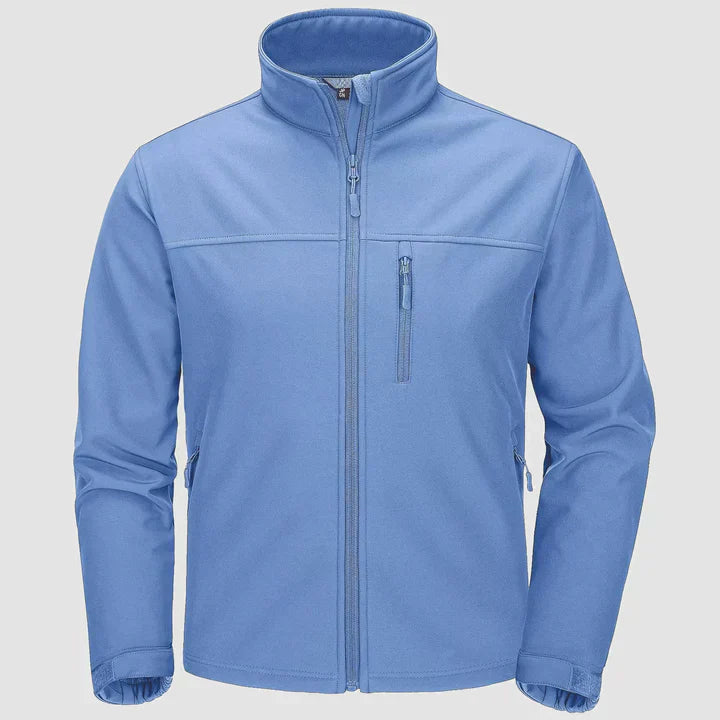 Men's dark winter jacket full-zip closure multiple pockets insulated lightweight everyday style