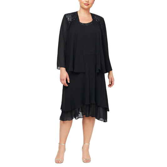 SL Fashions 616184 High Low Plus Size Jacket Dress Sale - Wavlynn
