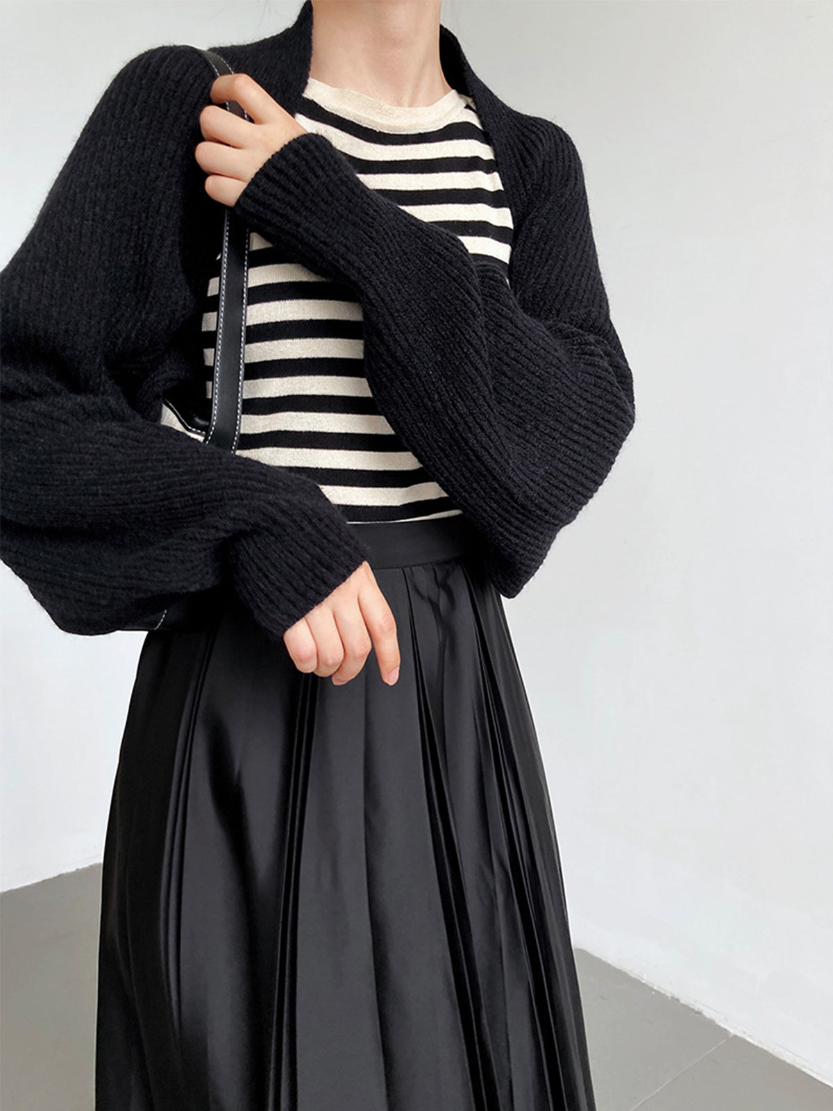 Olive green open-front oversized knit cardigan soft lightweight unisex layering piece with draped silhouette