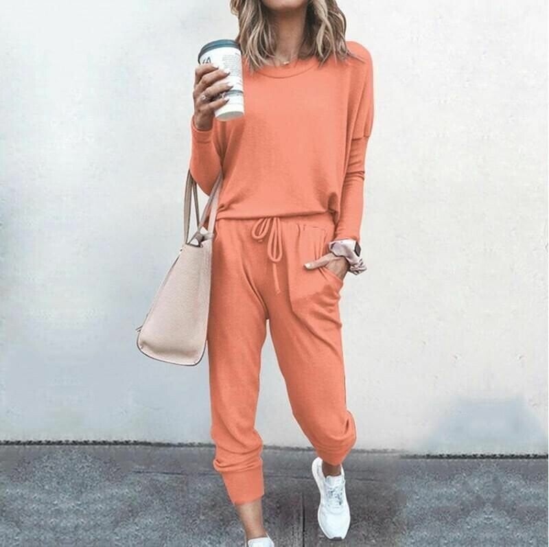 Fern chic two-piece coordinated set sleek flattering fit soft breathable fabric day-to-night style