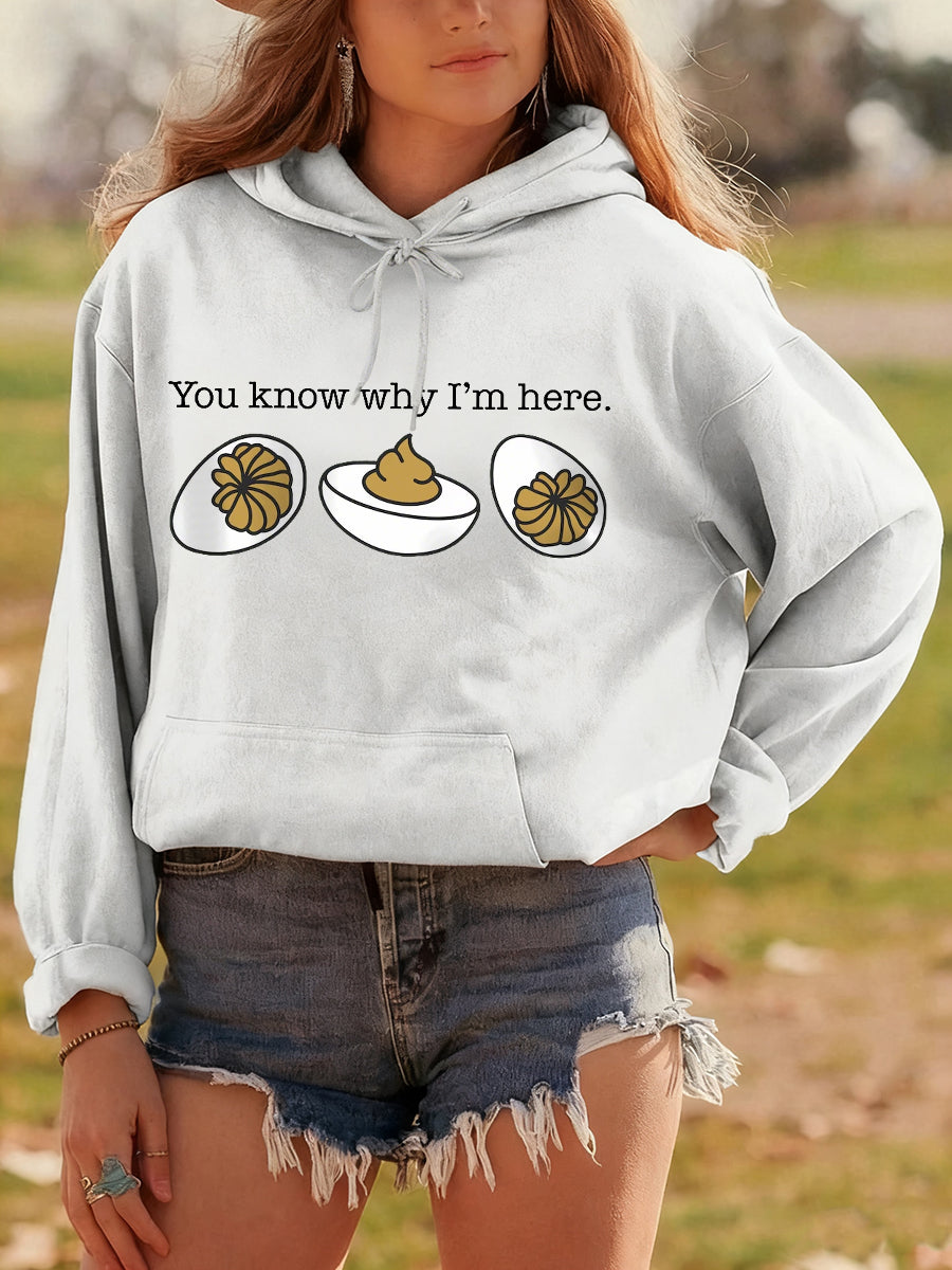 Unisex gray relaxed-fit hoodie with funny Thanksgiving turkey graphic print for holiday humor