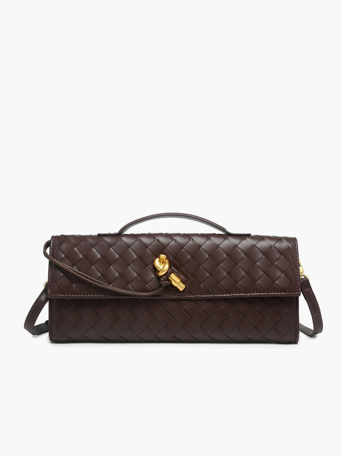 Wavlynn woven flap clutch shoulder bag convertible 2-in-1 design compact day-to-night versatile style